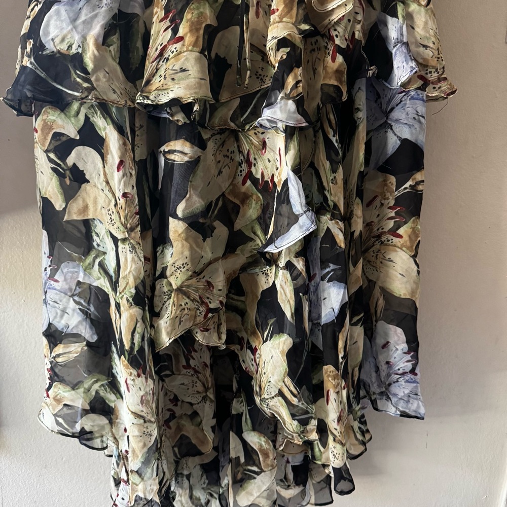 ASTR the label strapless Floral Ruffle Maxi Dress size XL - Picture 5 of 7
